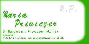 maria priviczer business card